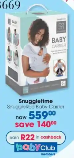 Clicks Snuggletime SnuggleRoo Baby Carrier offer