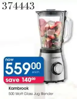 Clicks Kambrook 500 Watt Glass Jug Blender offer
