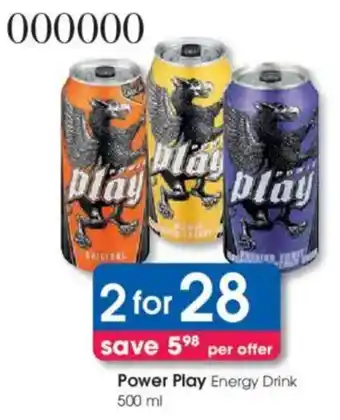 Clicks Power Play Energy Drink offer