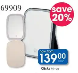 Clicks Clicks Mirrors offer