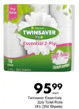 Save Twinsaver Essentials 2ply Toilet Rolls offer