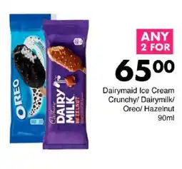 Save Dairymaid Ice Cream Crunchy/ Dairymilk/ Oreo/ Hazelnut offer