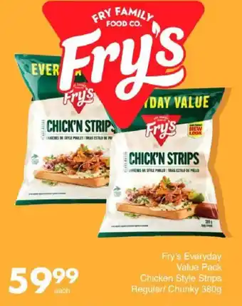 Save Fry's Everyday Value Pack Chicken Style Strips Regular/ Chunky offer