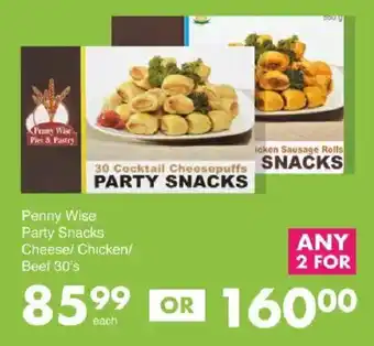 Save Penny Wise Party Snacks Cheese/ Chicken/ Beef offer