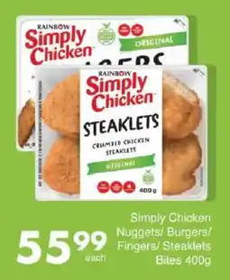 Save Simply Chicken Nuggets/ Burgers/ Fingers/ Steaklets Bites offer