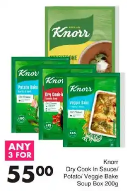 Save Knorr Dry Cook In Sauce/ Potato/ Veggie Bake Soup Box offer