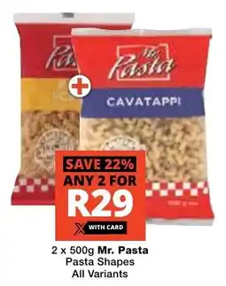 Checkers Mr. Pasta Pasta Shapes All Variants offer