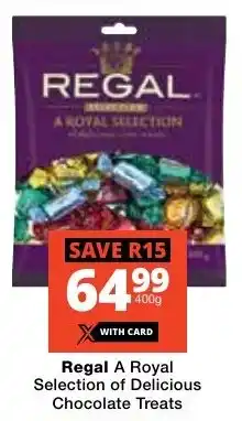 Checkers Regal A Royal Selection of Delicious Chocolate Treats offer