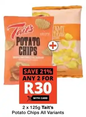 Checkers Tait's Potato Chips All Variants offer