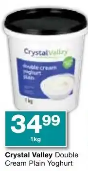 Checkers Crystal Valley Double Cream Plain Yoghurt offer