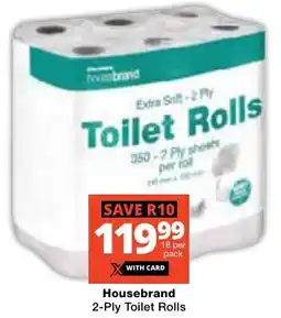 Checkers Housebrand 2-Ply Toilet Rolls offer