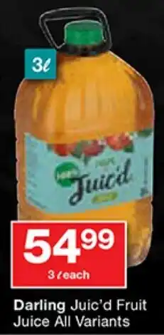Checkers Darling Juic'd Fruit Juice All Variants offer