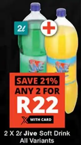 Checkers Jive Soft Drink All Variants offer