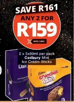 Checkers Cadbury Mini Ice Cream Sticks offer