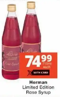 Checkers Herman Limited Edition Rose Syrup offer