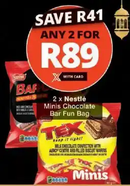 Checkers Nestlé Minis Chocolate Bar Fun Bag offer