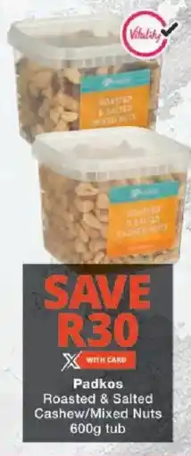 Checkers Padkos Roasted & Salted Cashew/ Mixed Nuts offer