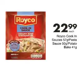 Save Royco Cook In Sauces/ Pasta Sauce/ Potato Bake offer