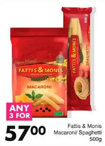 Save Fattis & Monis Macaroni/ Spaghetti offer