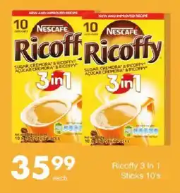Save Nescafe Ricoffy 3 In 1 Sticks offer