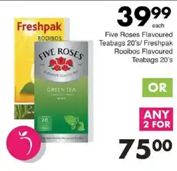 Save Five Roses Flavoured Teabags/ Freshpak Rooibos Flavoured Teabags offer