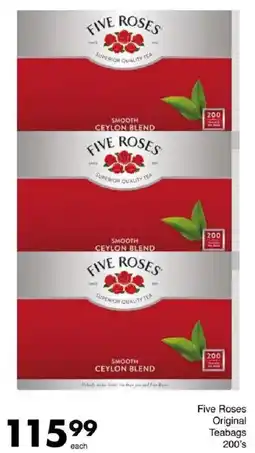 Save Five Roses Original Teabags offer