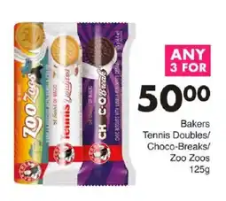 Save Bakers Tennis Doubles/ Choco-Breaks/ Zoo Zoos offer
