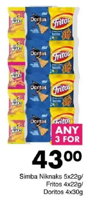 Save Simba Niknaks/ Fritos/ Doritos offer