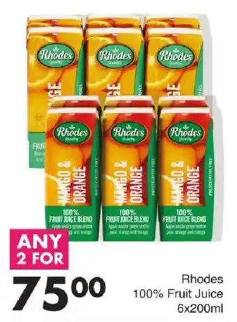 Save Rhodes 100% Fruit Juice offer