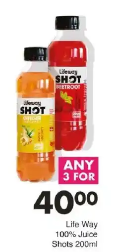 Save Life Way 100% Juice Shots offer