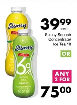 Save Slimsy Squash Concentrate/ Ice Tea offer