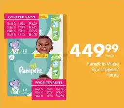 Save Pampers Mega Box Diapers/ Pants offer