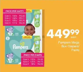 Save Pampers Mega Box Diapers/ Pants offer
