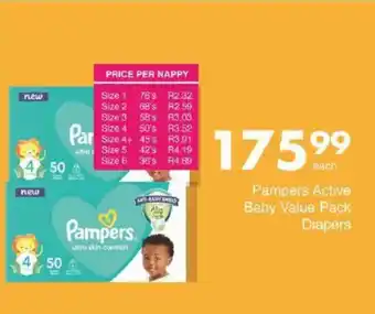 Save Pampers Active Baby Value Pack Diapers offer
