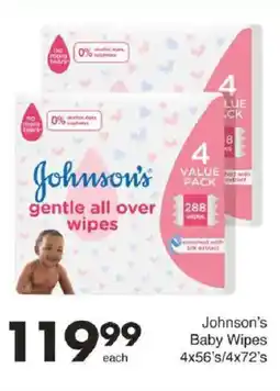 Save Johnson's Baby Wipes offer