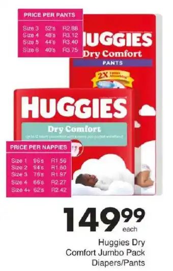 Save Huggies Dry Comfort Jumbo Pack Diapers/ Pants offer
