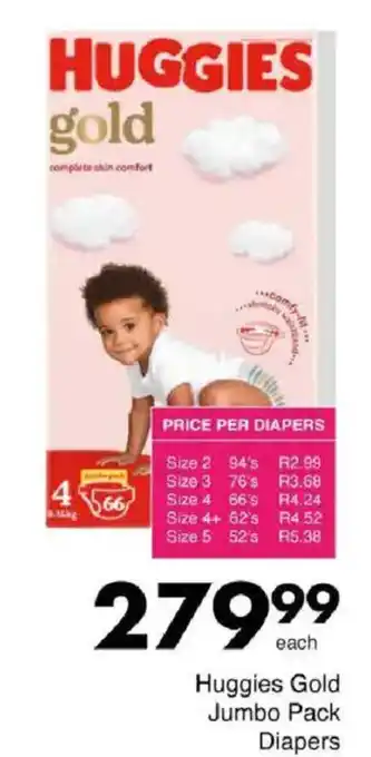 Save Huggies Gold Jumbo Pack Diapers offer