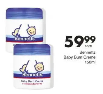 Save Bennetts Baby Bum Creme offer