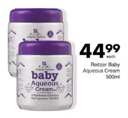 Save Reitzer Baby Aqueous Cream offer