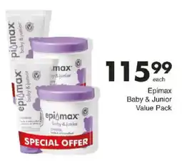 Save Epimax Baby & Junior Value Pack offer