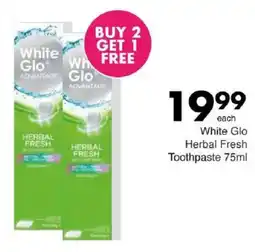 Save White Glo Herbal Fresh Toothpaste offer