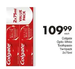 Save Colgate Optic White Toothpaste Twinpack offer