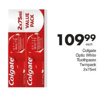 Save Colgate Optic White Toothpaste Twinpack offer