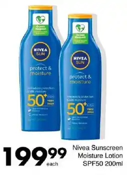 Save Nivea Sunscreen Moisture Lotion SPF50 offer