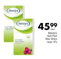 Save Mandy's Soft Feel Wax Strips Legs offer
