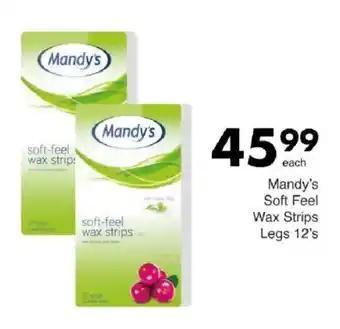 Save Mandy's Soft Feel Wax Strips Legs offer