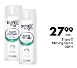 Save Shave X Shaving Cream offer