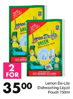 Save Lemon De-Lite Dishwashing Liquid Pouch offer