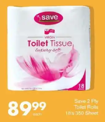 Save Save 2 Ply Toilet Rolls offer