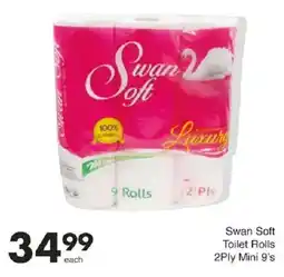 Save Swan Soft Toilet Rolls 2Ply Mini offer